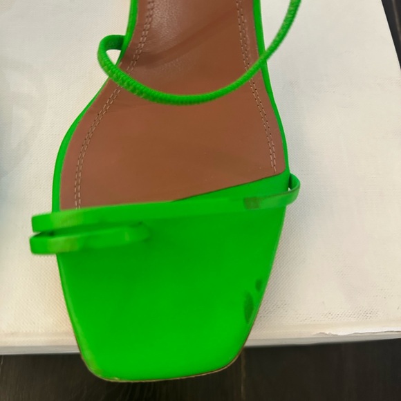 AMINA MUADDI NAPA BRIGHT GREEN HEEL SIZE 39 - Picture 6 of 9